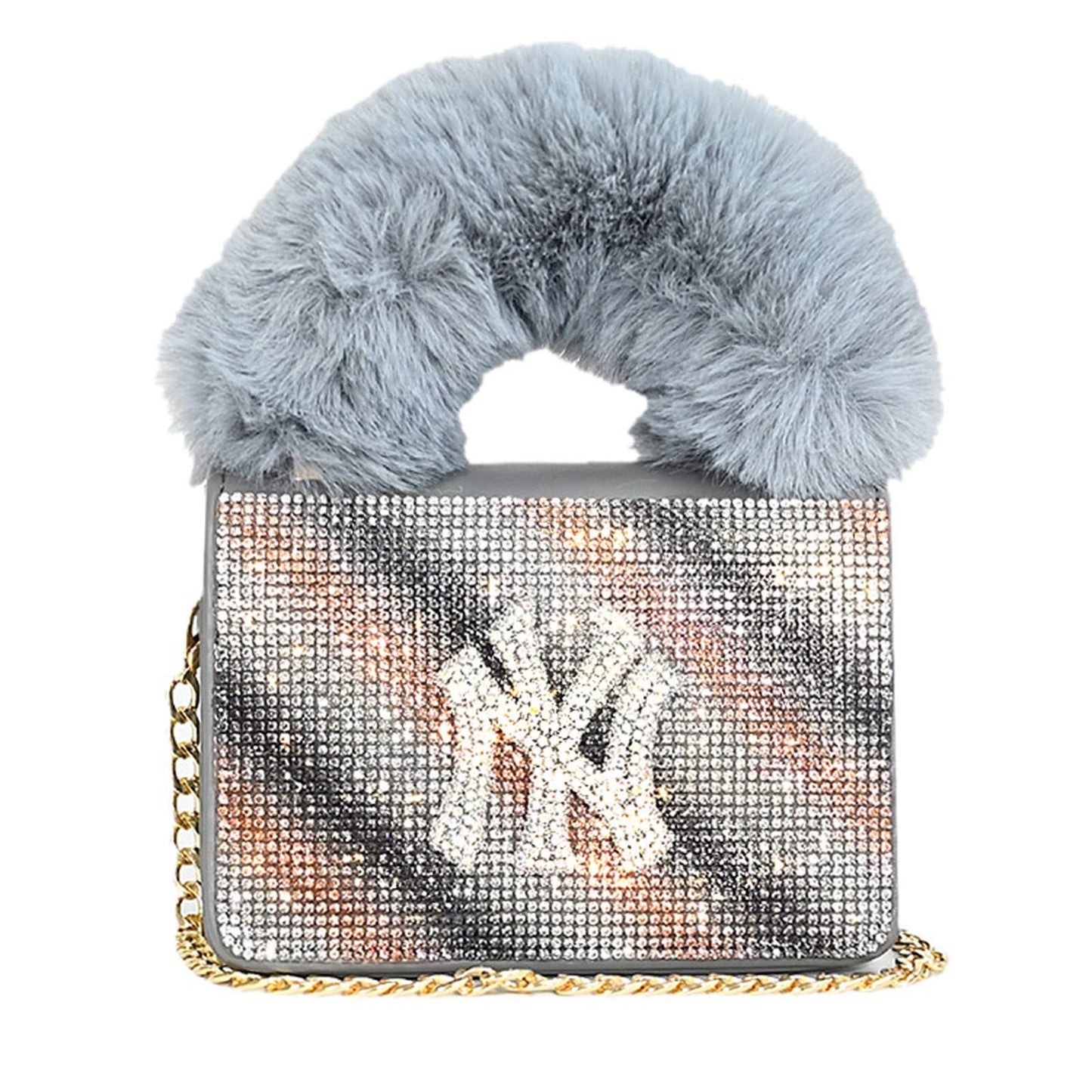 ZYB066 Sporty Chic: حقيبة NY Yankees Crystal Clutch