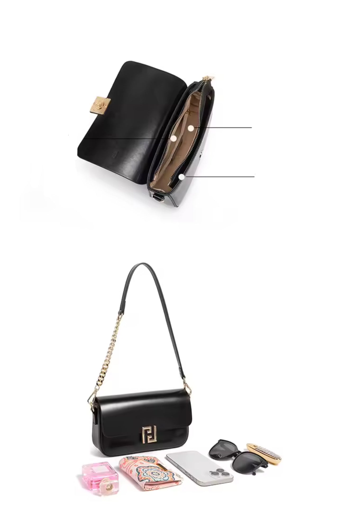 ZYB202 Chic & Structured Handbag - Modern Elegance