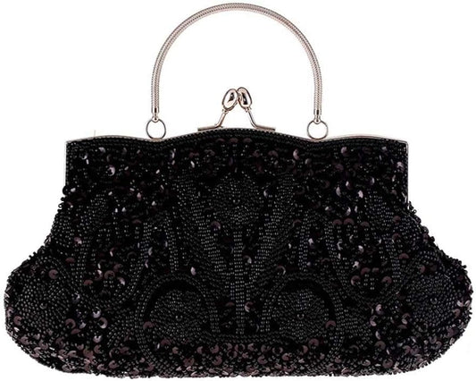 ZYB055 Vintage Glam: Beaded Evening Clutch