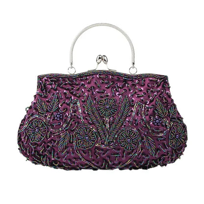 ZYB055 Vintage Glam: Beaded Evening Clutch