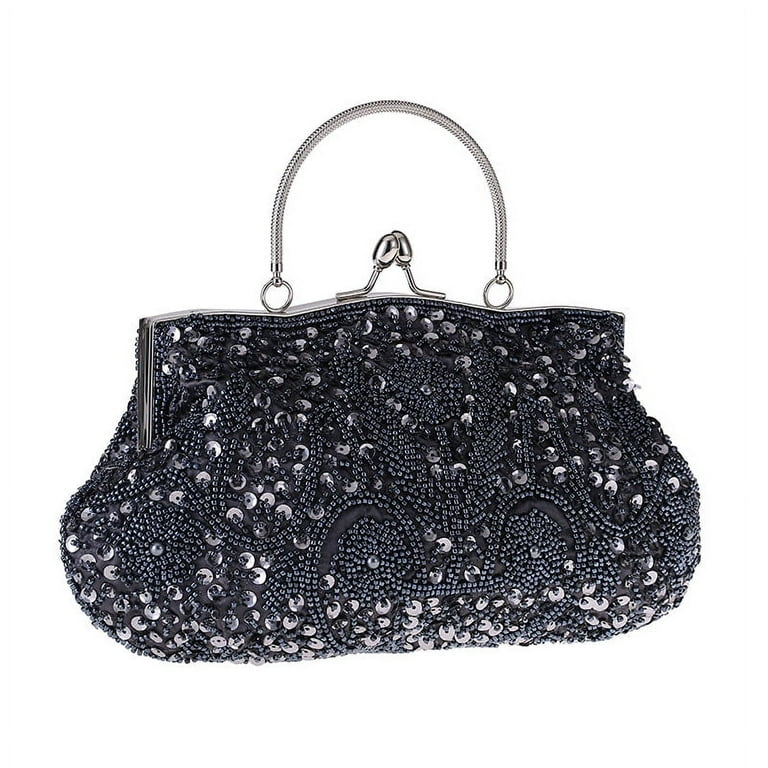 ZYB055 Vintage Glam: Beaded Evening Clutch