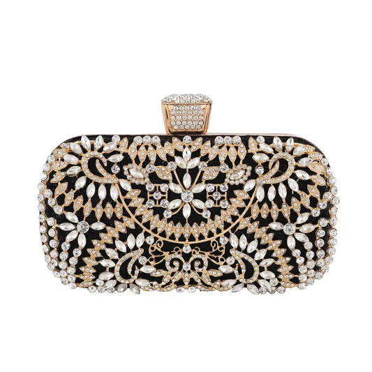 ZYB058 Dazzling Elegance: Crystal Embellished Clutch