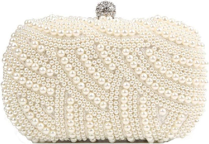 ZYB059 Timeless Elegance: Pearl Embellished Clutch