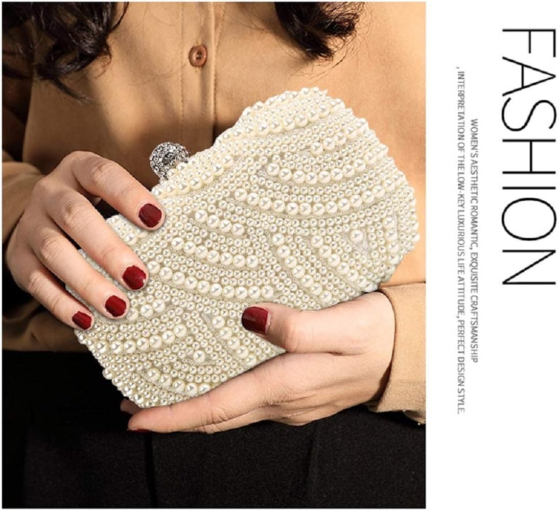 ZYB059 Timeless Elegance: Pearl Embellished Clutch