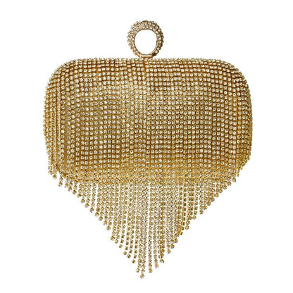 ZYB060  Dazzling Fringe: Crystal Clutch