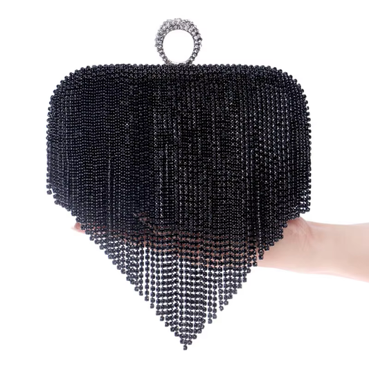 ZYB060  Dazzling Fringe: Crystal Clutch