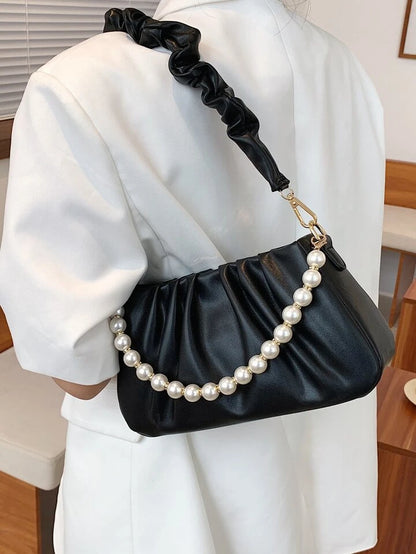 ZYB063 Elegant and Playful: Pearl-Chain Shoulder Bag