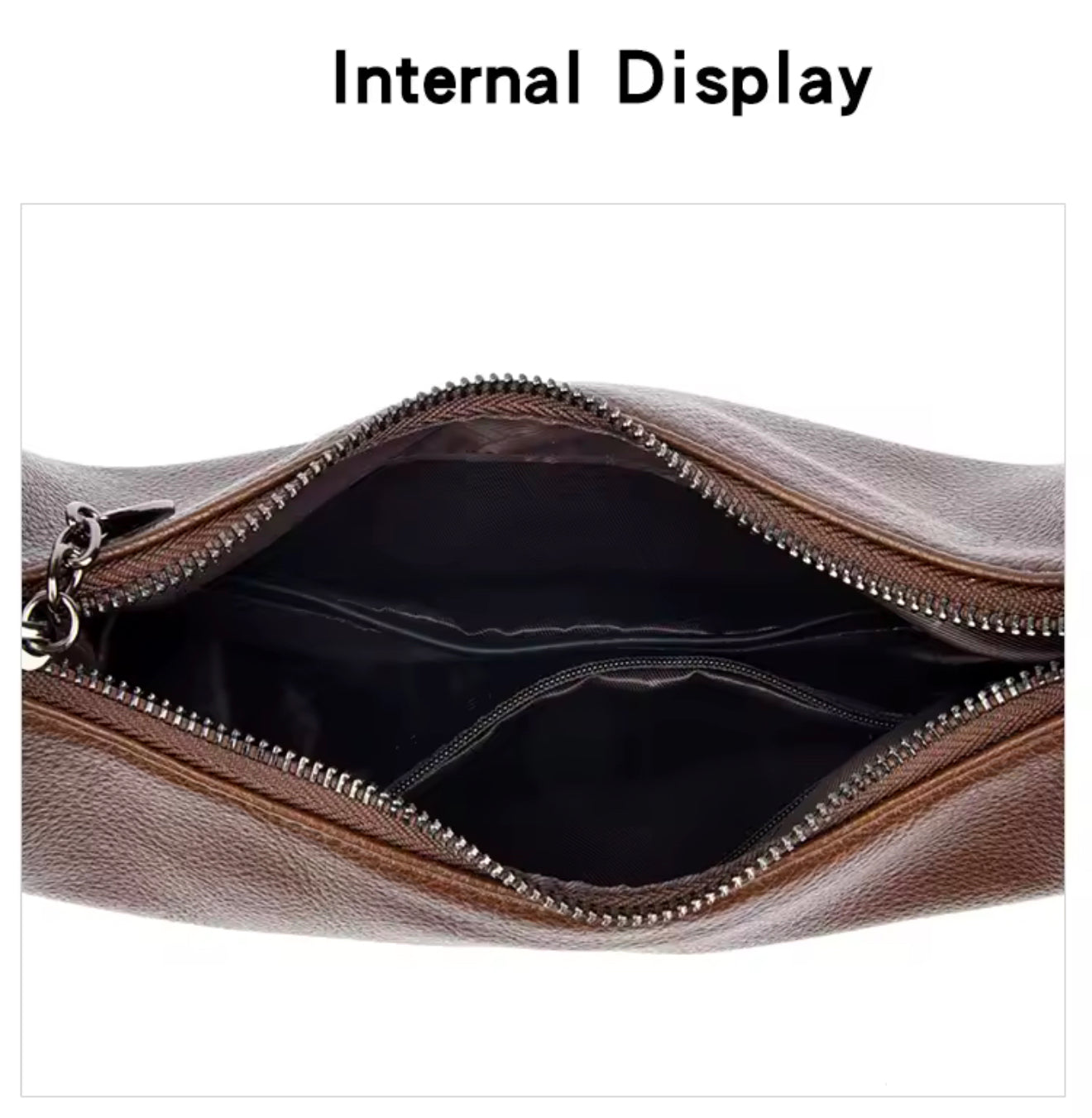 ZYB214 Pebbled Crescent Saddle Crossbody