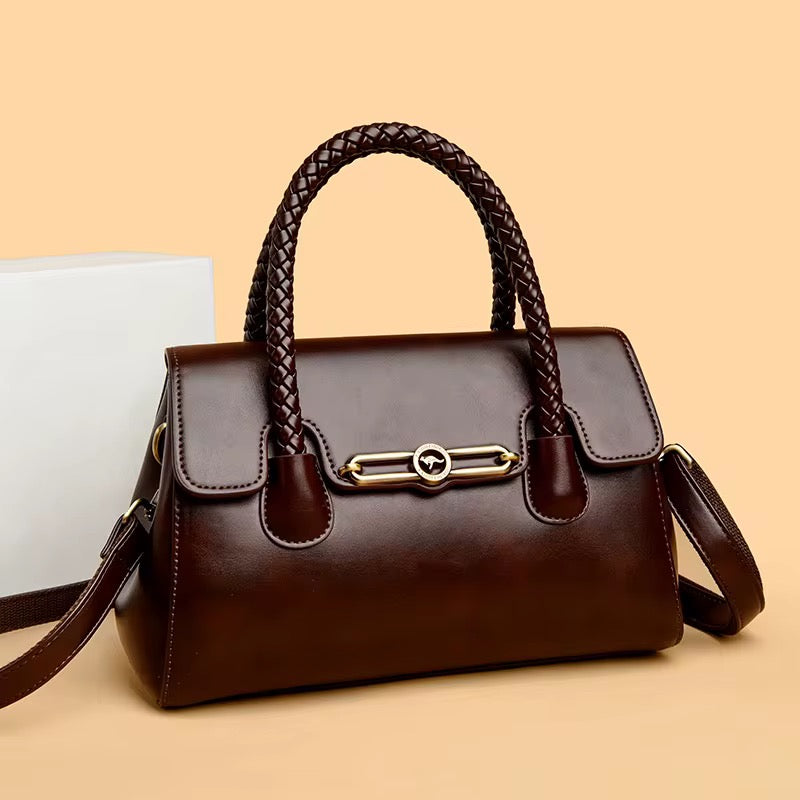 ZYB216 Braided Top-Handle Executive Satchel