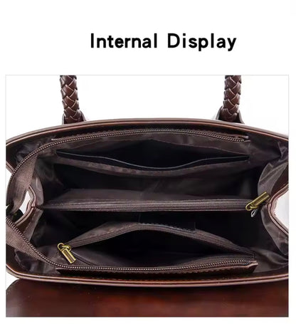 ZYB216 Braided Top-Handle Executive Satchel